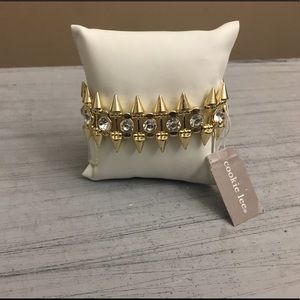 COPY - Cookie Lee Gold Crystal Spike bracelet